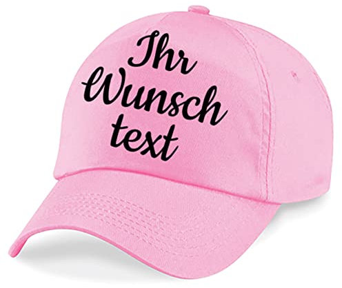 Deitert Kappe, Basecap individuell bestickbar mit Namen oder Wunschtext | über 20 Farben zur Auswahl Pink