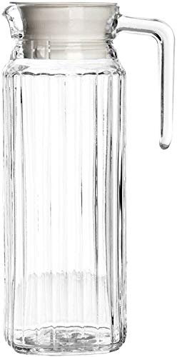 1 Litro Cristal Nevera Jarra Cántaro Garrafa Con No Goteo Tapa Y Caño