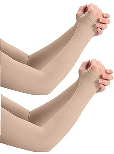 NESVIB 2 pares de guantes de manga sin dedos para motociclista/deportes, para protección UV, polvo, verano, sol para hombres y mujeres