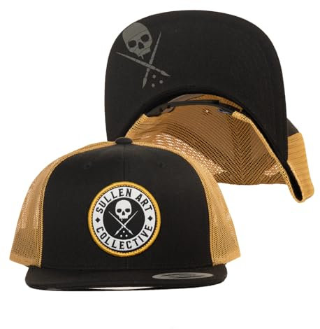 Sullen BOH Badge of Honor SCA4327 Netz-Hut, Snapback, 4 Farben, Schwarz/Gelb, Einheitsgröße