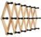 WGFKVAS Erweiterbare Garderobenleiste, Akkordeon-Wandaufhänger, 19 Haken, Holz, Huthaken für Schlüssel, Kaffeetasse, Mäntel