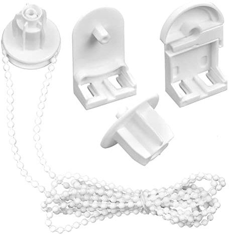 25mm Roller Blind Fittings, Repair Kit with 2M Beaded Chain, Spare Parts for Curtain Rods & Brackets