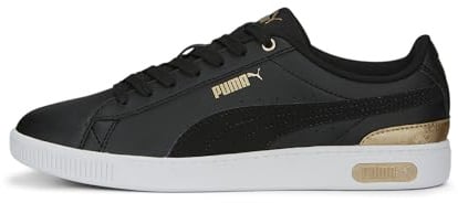 Puma Damen Vikky V3 Space Metallics Sneaker, Black Gold White, 37 EU