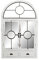 DKD Home Decor Espejo de Pared Espejo Negro Metal Madera Ventanas Blanco (56 x 3 x 92 cm)