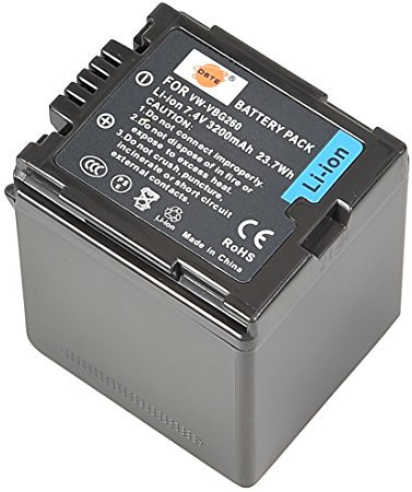 DSTE Batteria di ricambio compatibile per Panasonic VBG260 VBG070 AG-AC7 AG-AF100 AG-HMC40 AG-HMC80 AG-HMC150 HDC-HS250