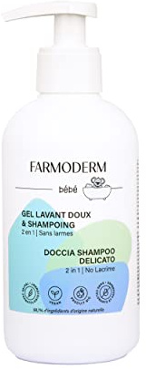 Farmoderm Bebè Bagnoschiuma e Shampoo 2 in 1 Senza Lacrime Corpo 300 ml