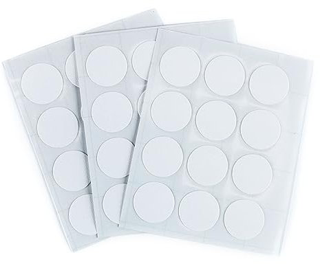 Furndiy 21mm 72 Pcs White Self-Adhesive Screw Cover Caps - Screw Hiding - Screw Hole Cover Caps - Nail Cover - Screw Hole Stickers (7/8'', White, 72)