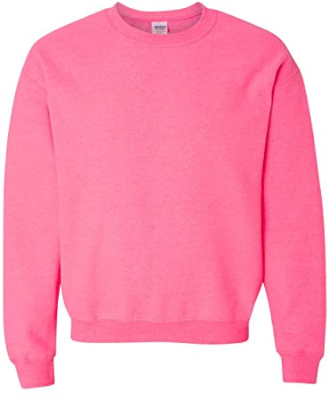 GILDAN mens womens G180, Safety Pink, S