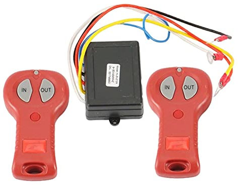 Ronyme Ensemble de télécommande de treuil Commutateur de combiné de Commande de treuil Automatique 12V 24V Récepteur à Distance de treuil pour Voiture ATV