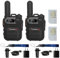 Wurui TXQ G388 mini 4G POC global-ptt app two way radio cell phone long range distance for adults teams truck communication police quality (2 pack black with 500M card)