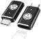 MoKo Lightning Female to USB C Male Adapter 2Pack for iPhone 15/16 Pro/Pro Max/Plus, Galaxy S24, iPad - Fast Charging, Not for Headphone, Black, 35W