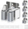 Kouclaa Besenhalterung Wand,Gerätehalter Edelstahl Gartengerätehalter Wandhalterung Selbstklebend Besenhalter Organizer für Küche Zuhause Badezimmer Garage (4 Silver)