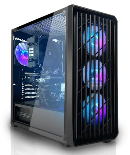 SYSTEMTREFF PC Gamer Basique AMD Ryzen 7 5700X3D 8x4.1GHz | Nvidia RTX 3060 12 GB | 1To M.2 NVMe | 32Go DDR4 RAM | Windows 11 | Ordinateur de Bureau pour Les Joueurs, Les Gamers & Streamer