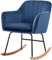 BAÏTA Sessel ELSA Rocking Chair aus Velours, Blau