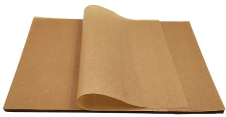 100 Pcs 30cm Parchment Paper Baking Sheets Food Basket Liners Brown Sandwich Wrapping Paper Square Air Fryer Sheets Snacks Paper Sheets for Steaming Fried