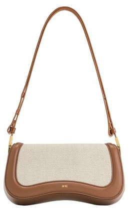 JW PEI Damen Joy Schultertasche - Braun Leinwandmaterial