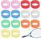 WMUVAZA Tennis Silikon Ring für Tennisschläger, 14 Stück Griffband Tennisschläger Griffband Silikon-Handgriff Fix Ringe Stretchy Schlägerhandgrif Farbiger Gummiring Tennisschläger Silikonband