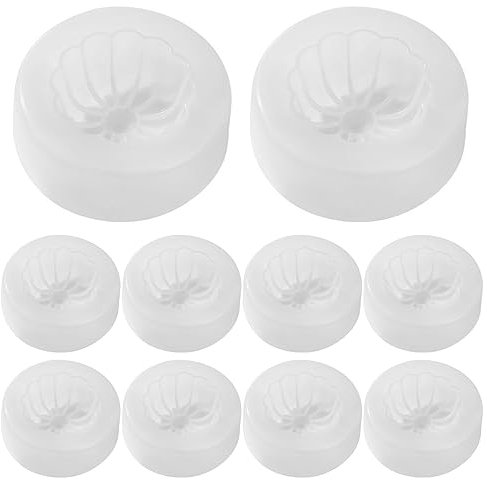 Baozi Maker 10pcs Nicht-Stick glatt waschbar gedämpftes gefülltes Brötchen Knödel Schimmel DIY PP Food Grade Kuchengebäckmomo Maker für Home Kitchen Restaurant Bao Buns
