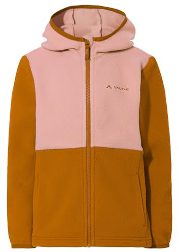 VAUDE Kinder Fleece Jacke Kids Pulex Hooded Jacket II, warm, weich, pflegeleicht und schnelltrocknend, silt brown/rose, 104