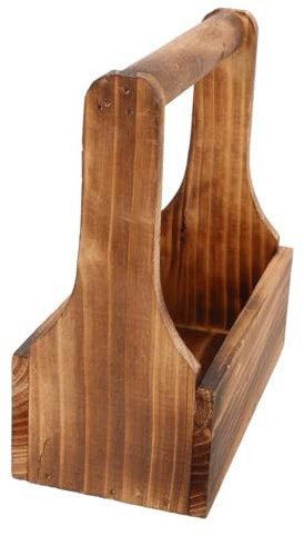 BESPORTBLE Maceta De Madera para Suculentas Maceta Colgante Rectangular con Asa Jardinera Pequeña para Decorar Balcón o Jardín