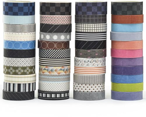 Songdao Washi Tape Set 44 Rollen Masking Tape, dekoratives Klebeband für Scrapbooking, Handwerk, Basteln