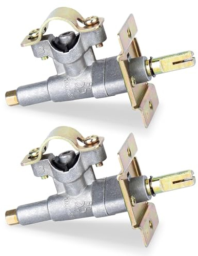 2-Pack Gas Griddle Burner Valves for Blackstone 36 4 Burner Griddle | Fits Blackstone 1554/1565/1836/1866 & 28 2-Burner 1517/1605/1853, Griddle Control Valve, Rustproof, Precise Flame Control