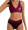 BMKKTOP Badeanzug bauchweg Push up Bikini Oberteil schwarz große brüste Bandeau Damen schwimmbadeanzug Sport 40 String Tanga Grosse grössen