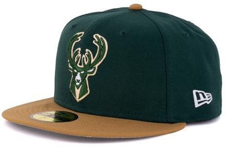 New Era Cap 59FIFTY Herren Basecap NBA Limited Edition (Milwaukee Bucks, grün, 7)
