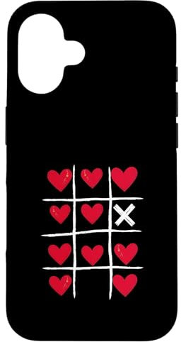 Herz Tic-Tac-Toe Hülle für iPhone 16