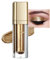Glitzer Lidschatten Flüssiger, Metallic Gold Liquid Eyeshadow, Langanhaltende & Wasserfest Liquid Eyeliner mit Feinem Funkeln, Schnell Trocknend Glitter Lidschatten, Glattes Schimmer Augen Make-up
