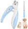flintronic Haustier Nagelknipser, Kleine Krallenschere Katze & Hunde mit Nagelfeile, Krallenschere für Katzen mit LED, Haustiere Nagelknipser mit Spritzfest Sicherheitsschutz (Blau)