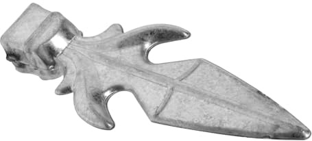 DECOMELODY Pointed Shape Iron Fence Finial Weldable Post Topper Durable Garden Gate Decor for DIY and Professional Use Easy Installation Paintable to Match Existing Fence