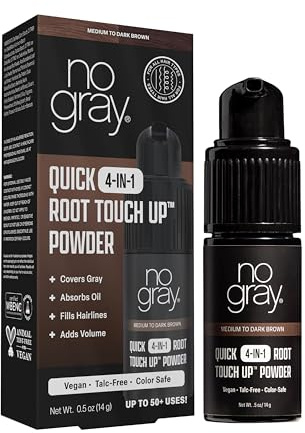 No Gray Quick 4-IN-1 Root Touch Up Powder Medium to Dark Brown