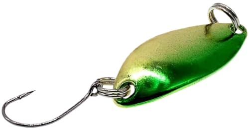 Trout Lures, 3cm/3g Multicolor Fishing Spoons with Single Hook, Sea Fishing Spinners for Salmon, Bass