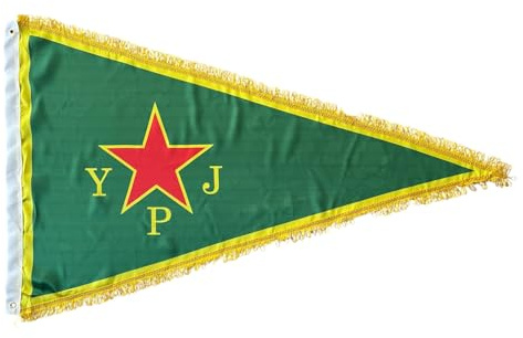 Premium Kurdistan YPJ Satin Flagge - Kurdish Flag - Kurdistan Flagge - Kurdish Flag 90x150cm 60x90cm (60x90cm)
