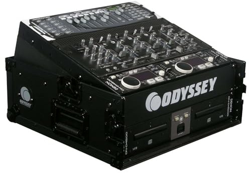 Black 10U Top Slanted 2U Vertical Pro Combo Rack