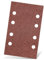MENZER Red Feuilles abrasives auto-agrippantes, 133 x 80 mm, 8 trous, p. Ponceuses vibrantes, Corindon normal (Lot de 50) G100
