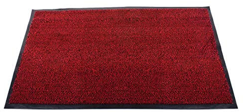GOODS+GADGETS Fußmatte Schmutzfangmatte Türmatte Fußabstreifer Türvorleger für die Haustür Fußabtreter für innen und außen lustige Motive (Rot/Schwarz)