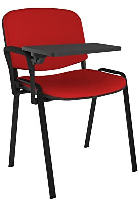 DAMS Taurus Meeting Room Chair with Black Frame and Writing Tablet - Black