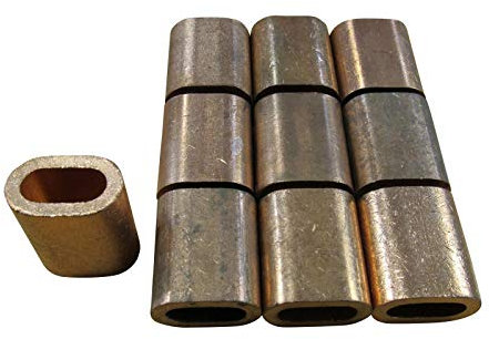 Copper Ferrules 2MM X10 (Oval Crimping Sleeves for Stainless Wire Rope)