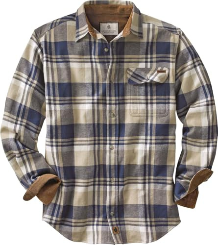 Legendary Whitetails Herren Buck Camp Flanell, Langarm-Karohemd mit Knopfleiste und Cordbündchen