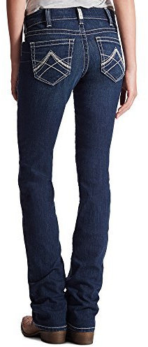 Ariat Womens REAL Mid Rise Icon Stackable Jeans L
