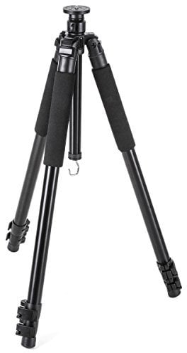 Walimex Pro FT-665T Pro Stativ (Extrem Stabil, max. Belastbarkeit: 12kg, 3 Beinsegmente, Stativbeindurchmesser 32, 28, 24mm, 3 Schaumstoffgriffe, Libelle und Kompaß, inkl. großer Tasche, 185 cm)