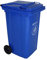 Charles Bentley Wheelie Bin, 240 Litre, Blue Wheelie Bin, Weatherproof, Durable, High Density Polyethylene, Two Wheels, Ultra Violet Resistant, Robust, Frost and Chemical Exposure (99x73x58.5cm)