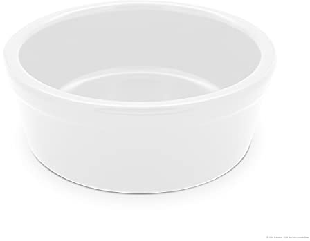 K&K Keramik Hunde Futternapf, 3.8 Liter, 28 x 11 cm, weiß-matt