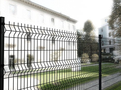 Italfrom 2288 Panneau de clôture modulaire, grille en acier soudé, anthracite, médium 200 x (H) 172 cm