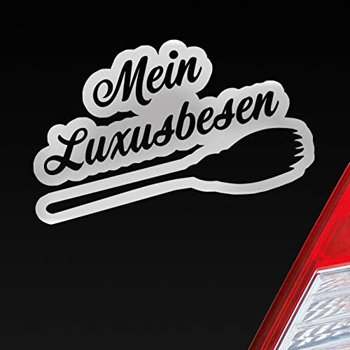 Hellweg Druckerei Mein Luxusbesen Hexe fliegen Fun Besen Auto Aufkleber Sticker Heckscheibenaufkleber