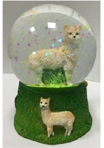 Unbekannt Schneekugel Alpaka - Modern - Glas oder Kunststoff - 6,5 cm