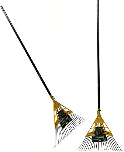 22 Teeth Metal Extending Leaf Rake - Leaves, Grass, Weed | Lawn Garden Patio Quality Gardening Equipment | For Cleaning Leaves | Long Lasting, Durable