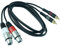 Dual 2 x RCA Gold Male Plug Jack to 2 x XLR Female Socket Lead (1.5M Length) - Twin Lead Audio Signal Patch Cable